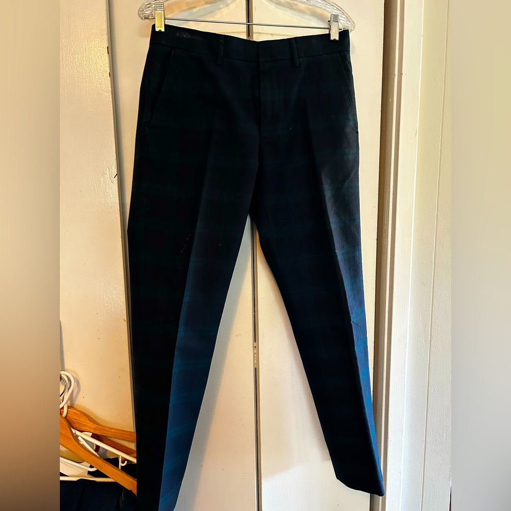 J.Crew Black Watch Plaid Dress Pants. Urban Slim 30”x 30”.